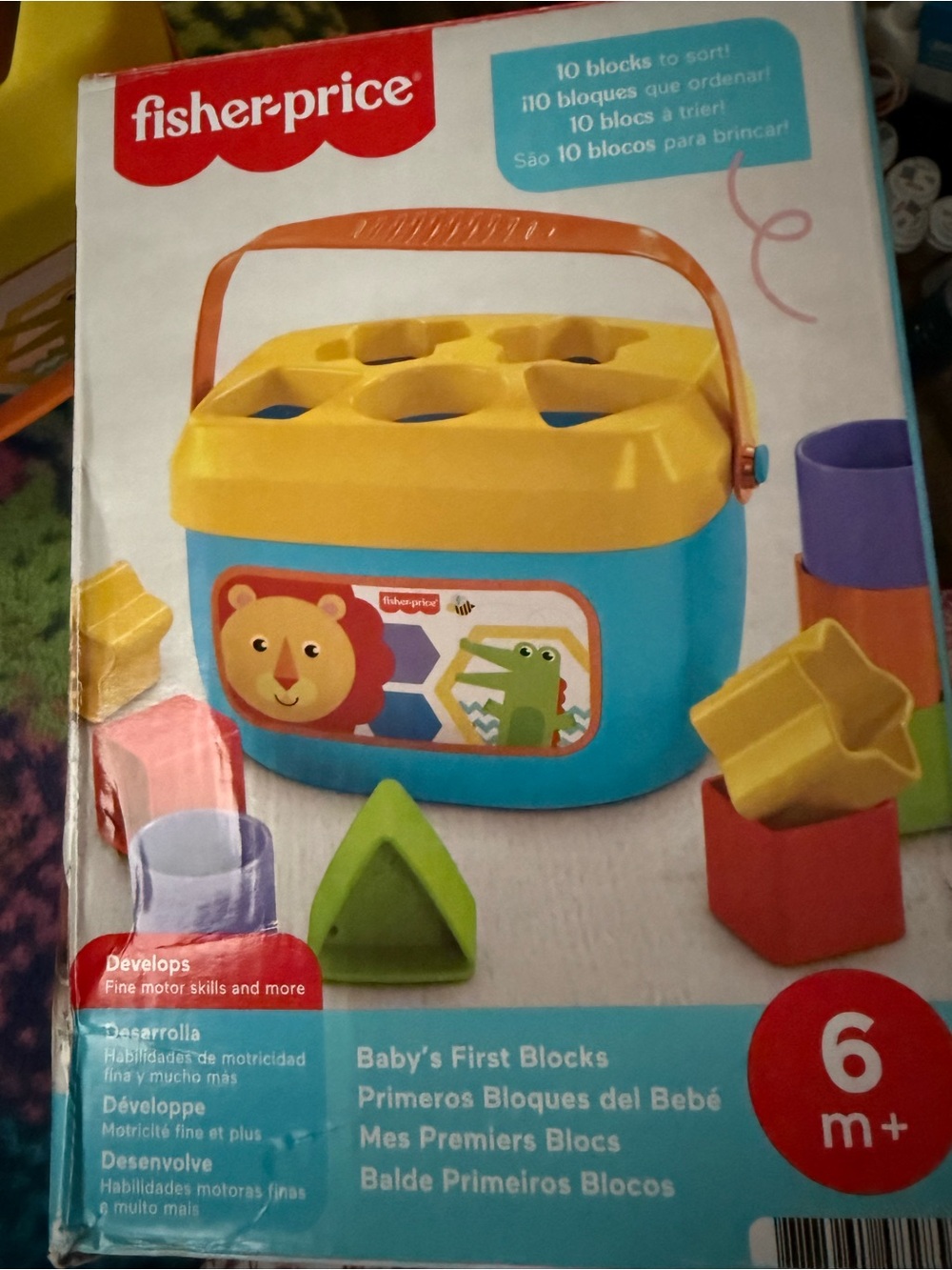 Fisher-Price Baby’s First Blocks Shape Sorter. For 6 months and older